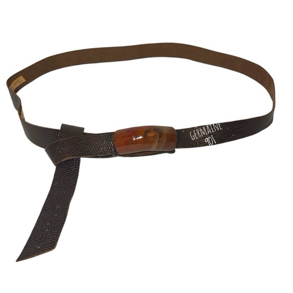 80s Miss Ellen Ruth Levy NYC Vintage Enamel Copper Snakeskin Belt main image 12